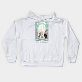 Vintage French Fashion Illustration - Le jeu de graces Kids Hoodie